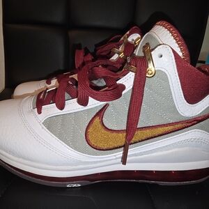 Nike lebron 8 Shoes - White and Red